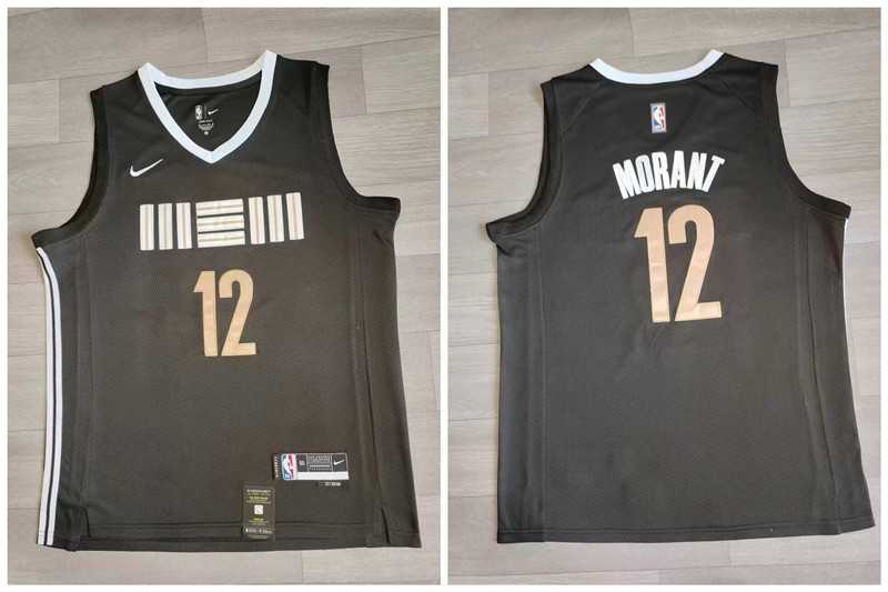 Grizzlies 12 Ja Morant Black Nike 2023-24 City Edition Swingman Jersey